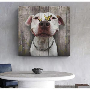 Cute Pitbull Dog Butterfly Jigsaw Puzzle 500 Pieces Animal Pet Lovers Puppy